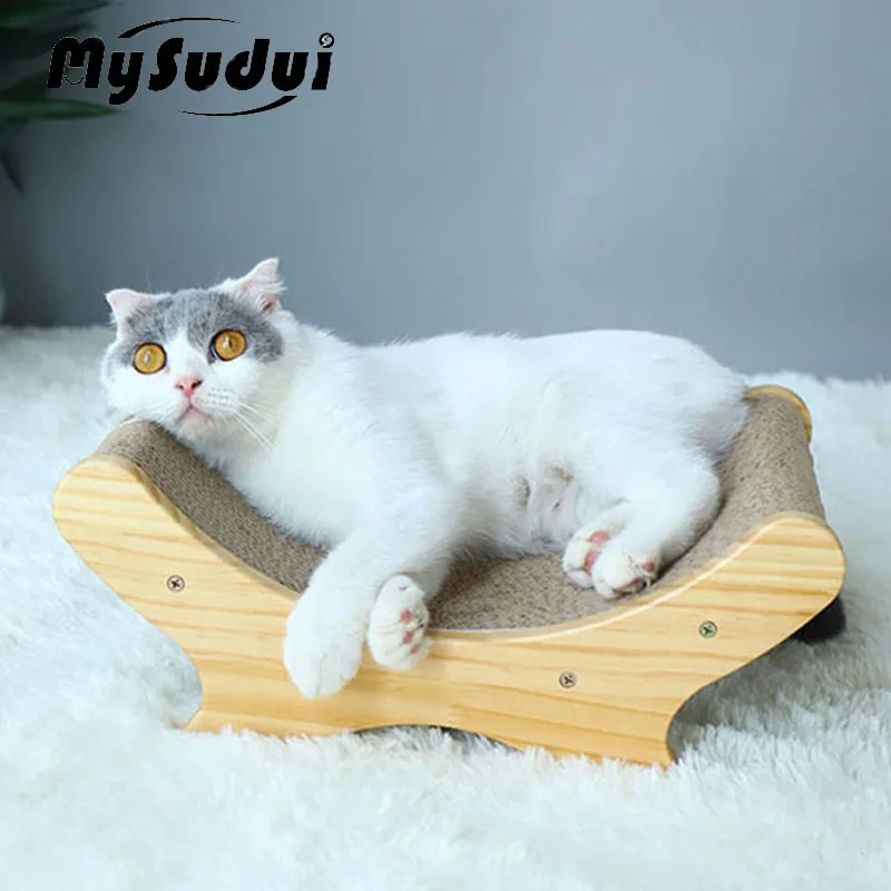 

MySudui гофрированный Когтеточка для кошек нового дизайна кровать котенок когтеточка Кошка мебель диван котенок Скребок для ногтей коврик игр...