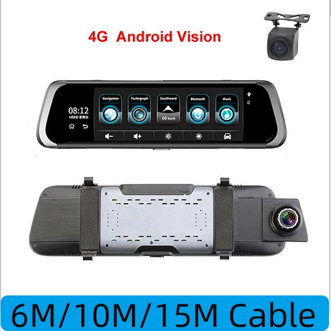F800-4G 4G ADAS Dash камера 10 ''Android автомобильный видеорегистратор зеркало заднего вида gps FHD 1080P WiFi дистанционный монитор видеорегистратор F800 - Название цвета: F800-4G