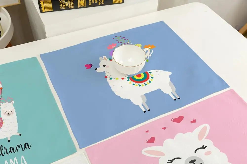 

FYMX Alpaca Napkin Cute Animal Wearing Hat Napkins Birthday Christmas Banquet Home Table Decoration