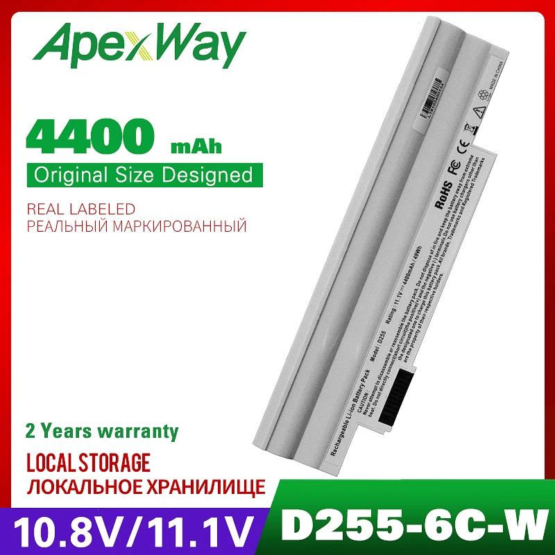 Белый 4400 мАч Аккумулятор для ноутбука acer AK.003BT. 071 AK.006BT. 074 AL10A31 AL10B31 AL10G31 BT.00303.022