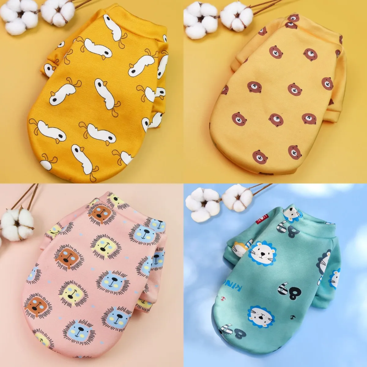 

Cute Printed Dog Hoodie Cotton Dog Clothes for Small Dogs Puppy Pullover Dog Shirt Jacket Sweatshirt Cat Sweater Pets Clothing