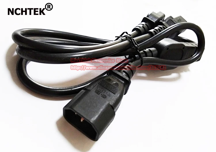 Кабель адаптер NCHTEK C14 C13 IEC 320 Male 2xC1 3/Dual Female Power Y Type 1 м бесплатная доставка шт.|power cord