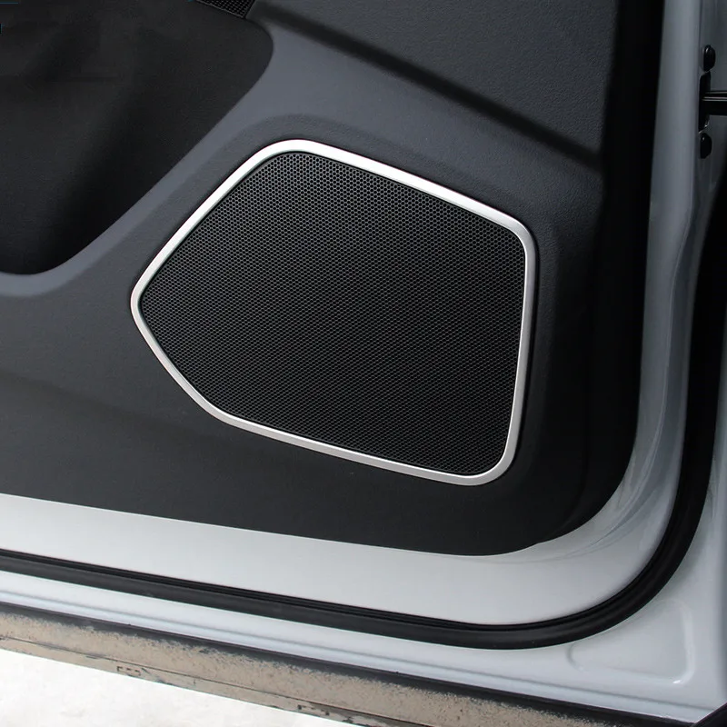 

Car Door Handle Stereo Audio Speaker Frame Cover Trim For Audi Q3 2013-18 Stainless Steel Console Decor Strip Reading Lamp Frame