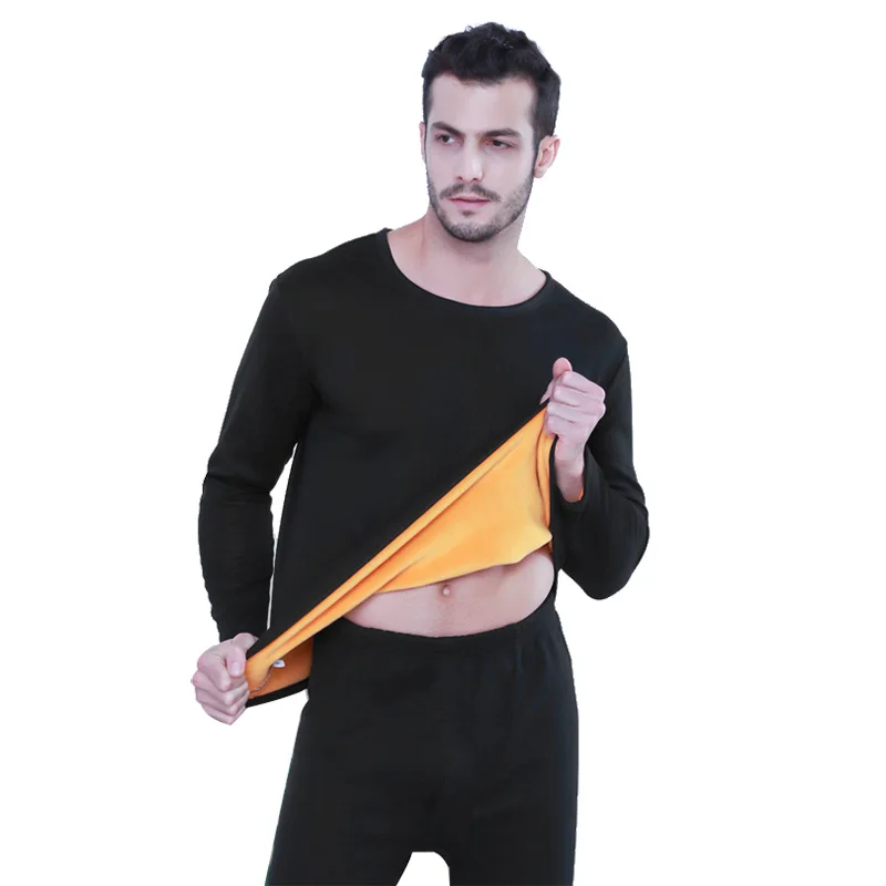 

2021 Thicken Plus Velvet Thermal Underwear For Men Winter Warm Pajamas Thick Keep Warm Male Long Johns Undershirts Pants Sets