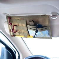 tactical vehicle visor panel molle pouch truck car sun visor organizer edc pouches universal auto accessories cd bag card holder