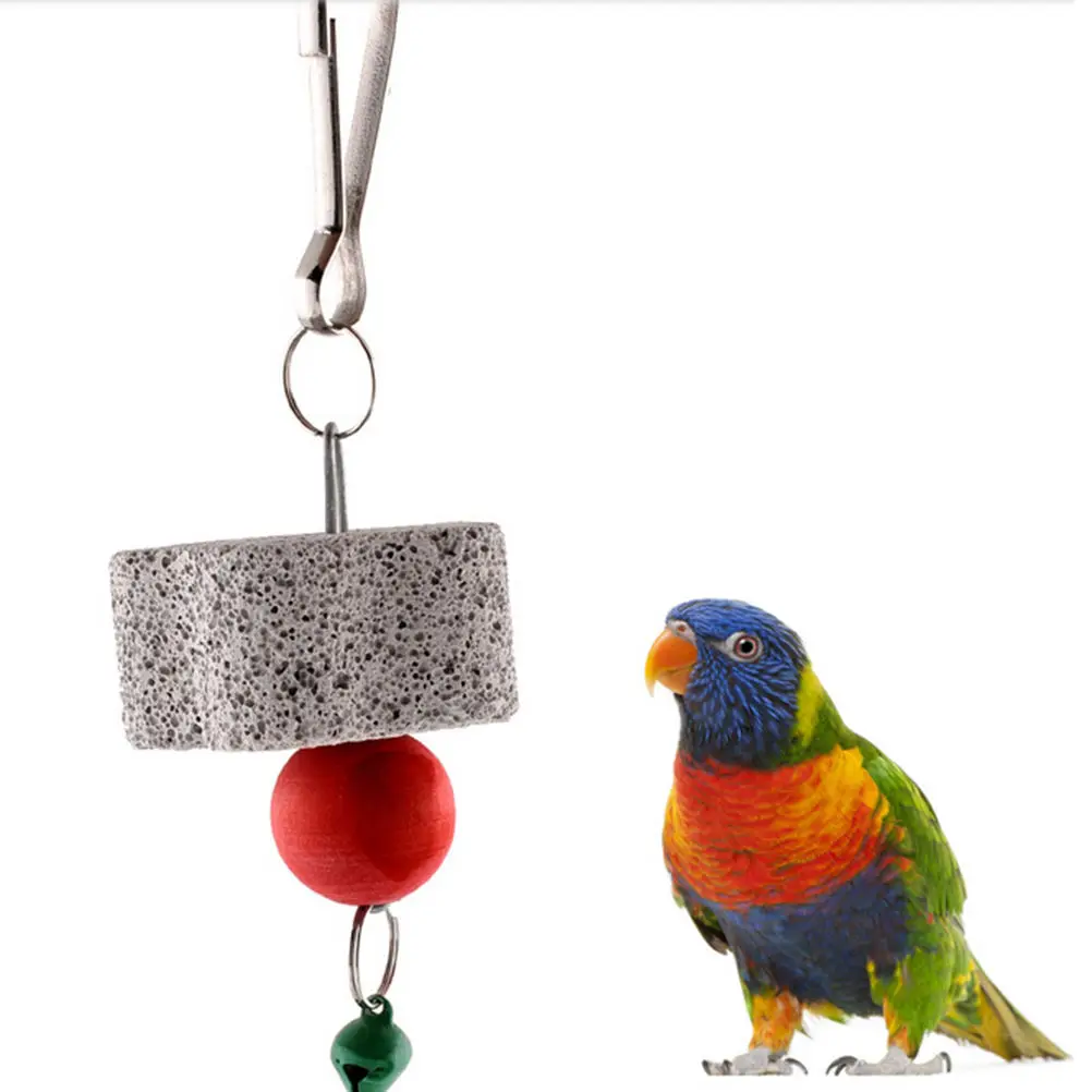 

Parrot Mouth Grinding Stone Cage Toy Molar Stone Parakeet Cockatiel Toy Mineral 4cm Parrot Mouth Grinding Stone