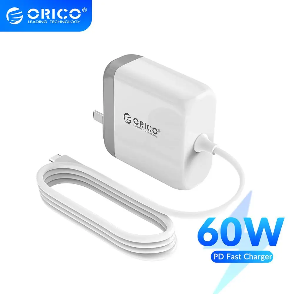Зарядное устройство ORICO с USB кабелем Type C 18/30/45 Вт|Зарядные устройства для