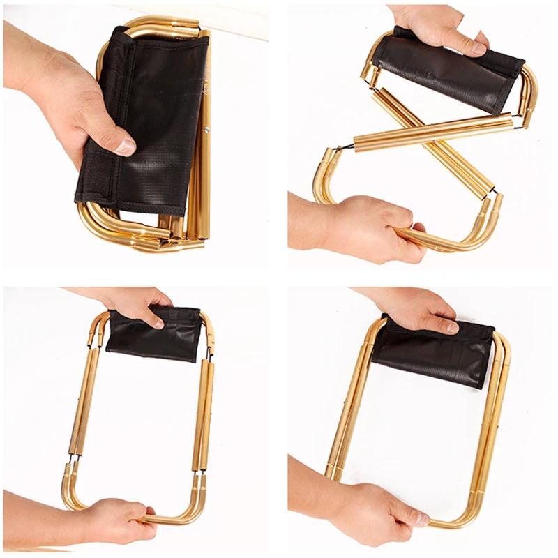

Newly Ultra Light Folding Chair Aluminum Alloy X-shape Chairs Compact Size Easy to Carry for Fishing Camping Outdoor Use