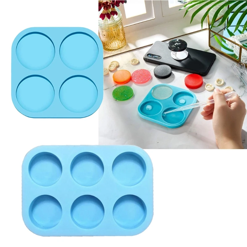 

DIY Circle Phone Holder Silicone Mold Round Resin Mold Phone Grip Epoxy Resin Casting Mold Phone Socket Resin Molds Tool