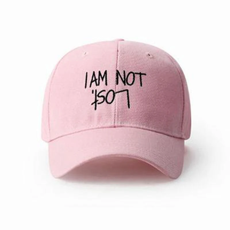 

Fashion wild hip hop baseball cap I AM NOT LOST embroidery Dad Hat Cotton Men's and Women's Snapback Hats outdoor Casual caps