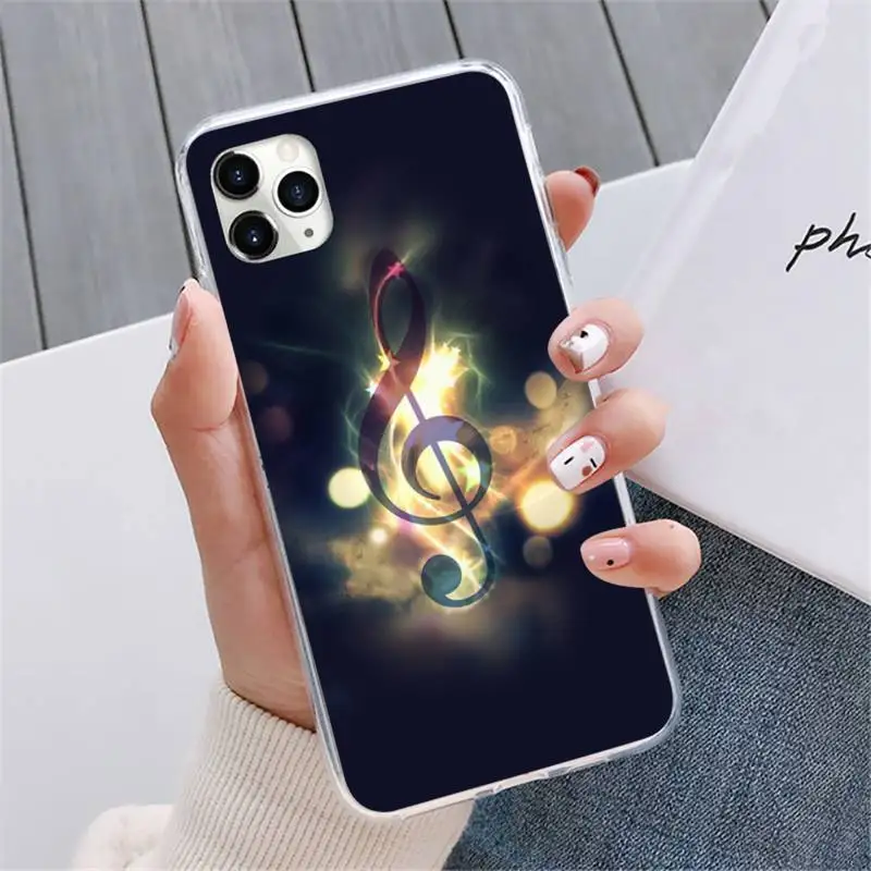

Music notes Phone Case For iphone 12 5 5s 5c se 6 6s 7 8 plus x xs xr 11 pro max mini