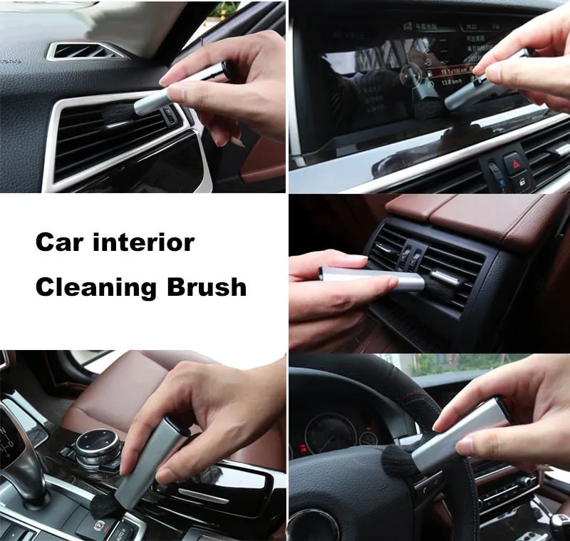 

ABS Car Interior Cleaning Brush Sticker For Renault Clio