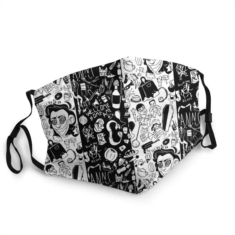 

Маска унисекс для лица с символом Мори, от пыли и смога