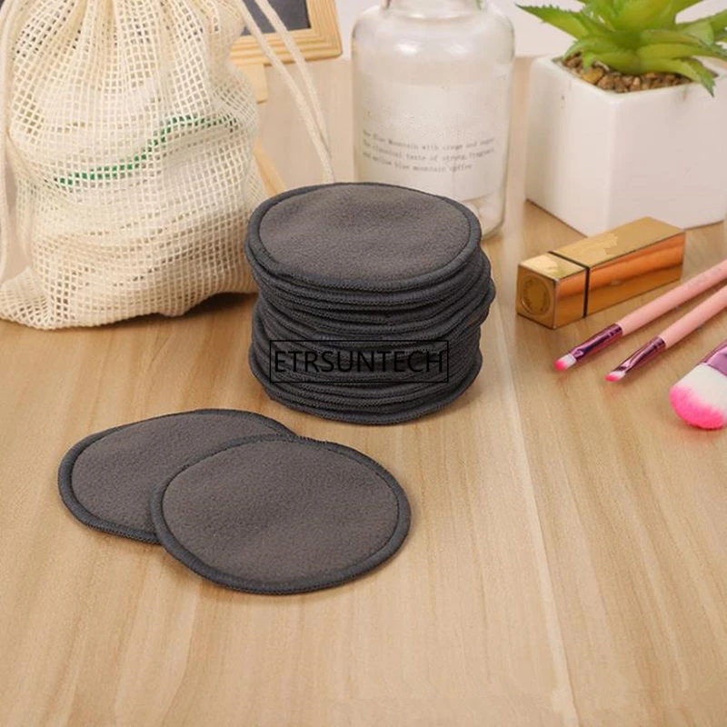 100pcs New Reusable Bamboo Fiber Washable Rounds Pads Makeup Removal Cotton Pad Cleansing Facial Pad Tool F3772