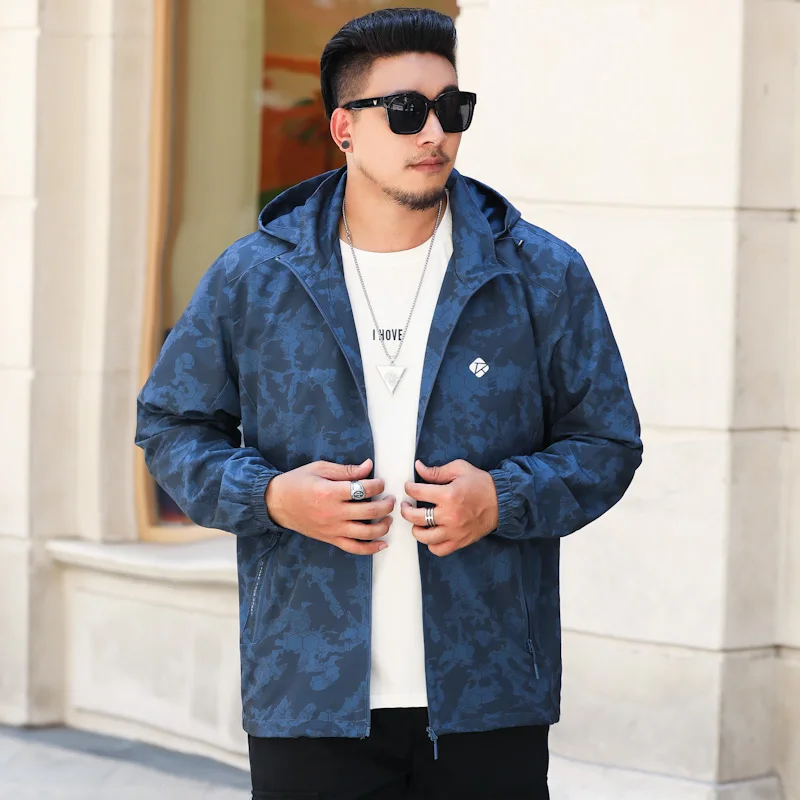 Весенне-осенняя мужская куртка большого размера свободная Спортивная ветровка