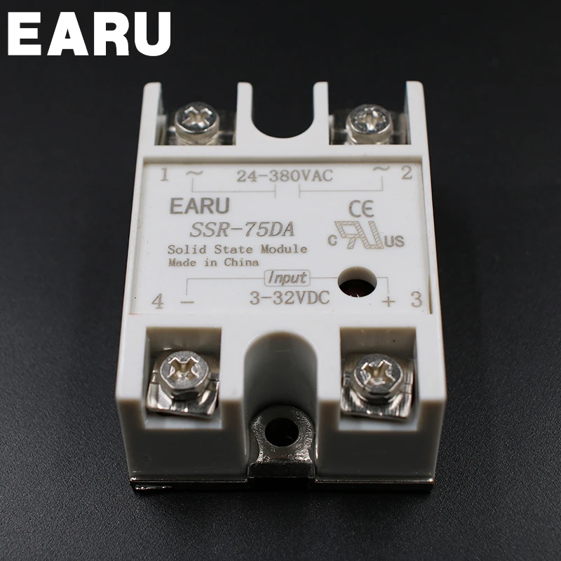 Твердотельное реле постоянного тока 3-32 В вход переменного 24-480 выход SSR 75 а