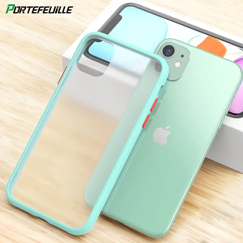 Матовый чехол для телефона Apple iPhone 11 Pro Max X XS XR 8 Plus 7 6 6S SE 2 2020 SE2 силиконовый бампер