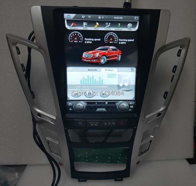 Ouchuangbo PX6 tesla стиль вертикальный экран автомобильный gps для Cadillac Old CTS 2007 2012