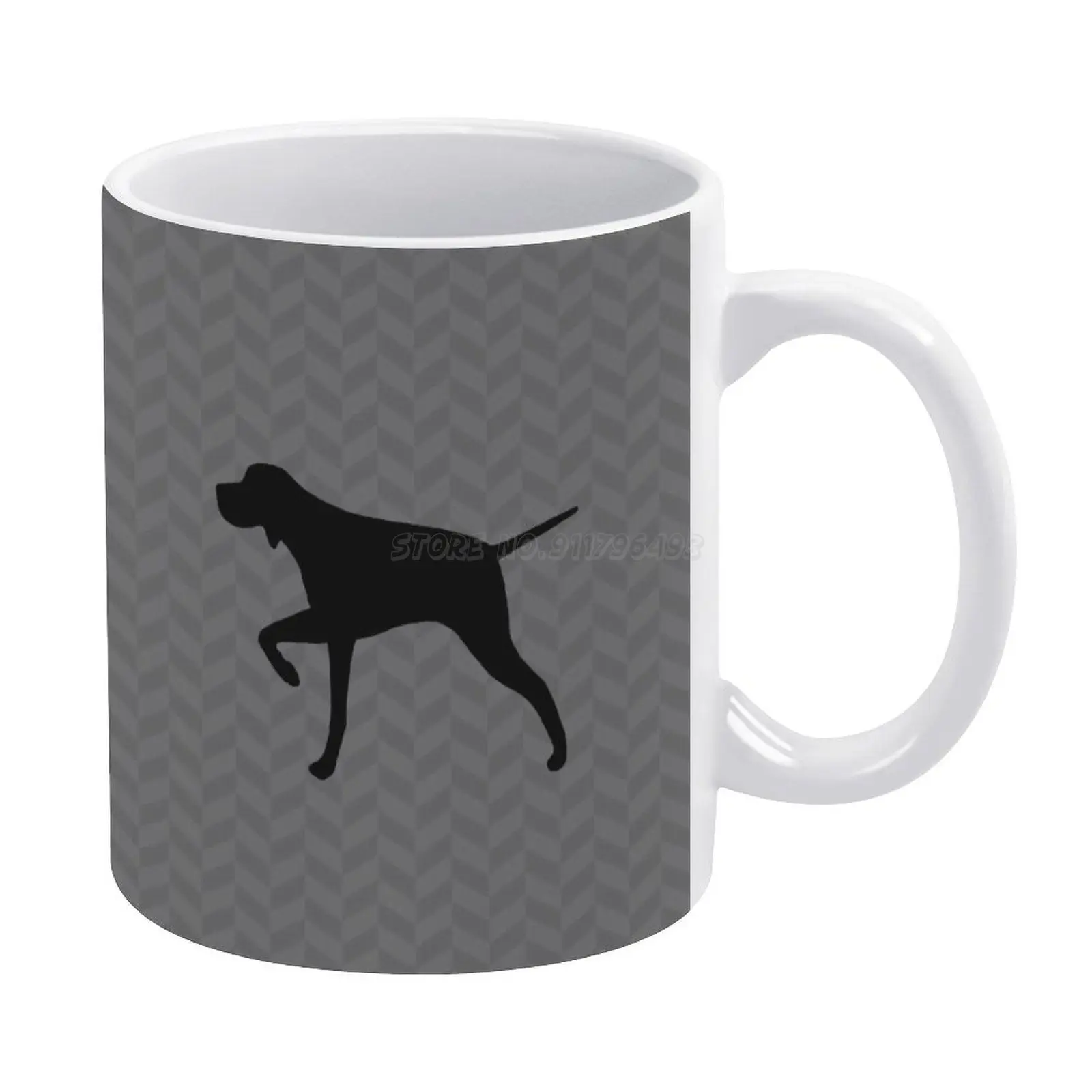 Кружка с указкой Силуэт Собаки белая кружка винтажная Новинка унисекс размер