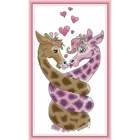 Вечная любовь Жираф так запутался экологический хлопок китайские наборы для вышивки крестом штамп 11CT праздничный подарок отправить семья