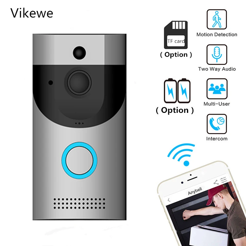 Smart Door Phone Ring Bell Wireless WiFi Video Doorbell Camera Night Vision Intercom Home Security Monitoring Video-eye | Автомобили и