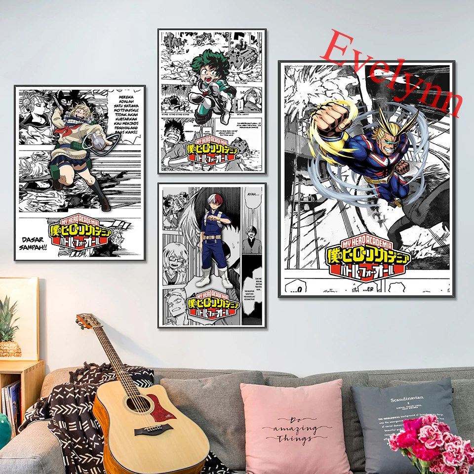 

Japan Anime My Hero Academia Canvas Poster And Prints Wall Art Picture Home bedroom Decor Pictures Modern Living Room Cuadros