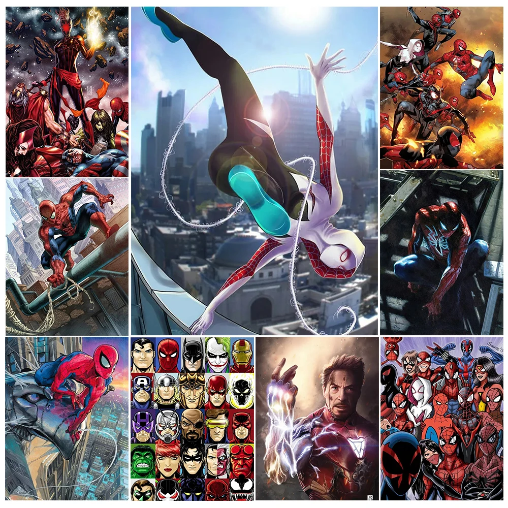 

Full Diamond Painting 5D DIY Disney Hero Spiderman Cross Stitch Kit Rhinestone Embroidery Mosaic High Quality Home Decor