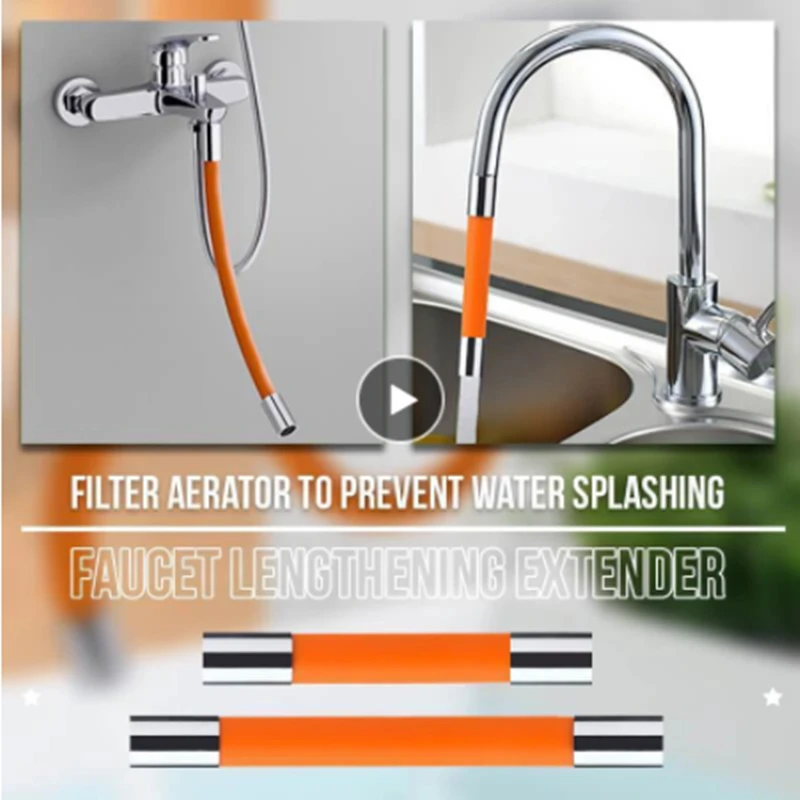 

Universal Foaming Extension Tube Kitchen Supercharged Artifact For Bathroom Shower Faucet 360 Rotation Extender Shower Head