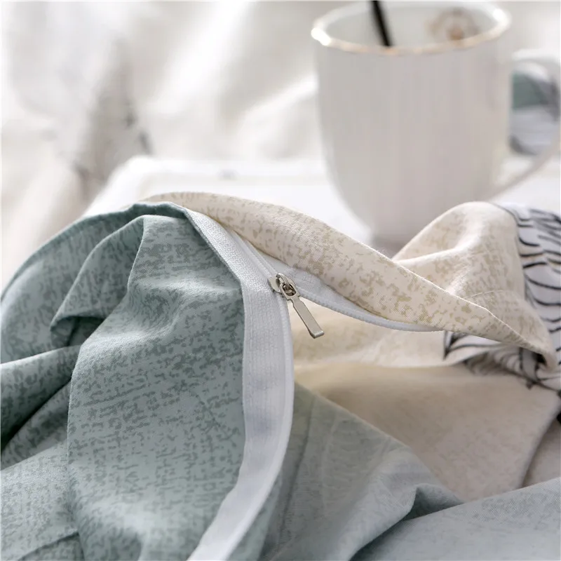 Комплект постельного белья с перьями в скандинавском стиле плоский лист