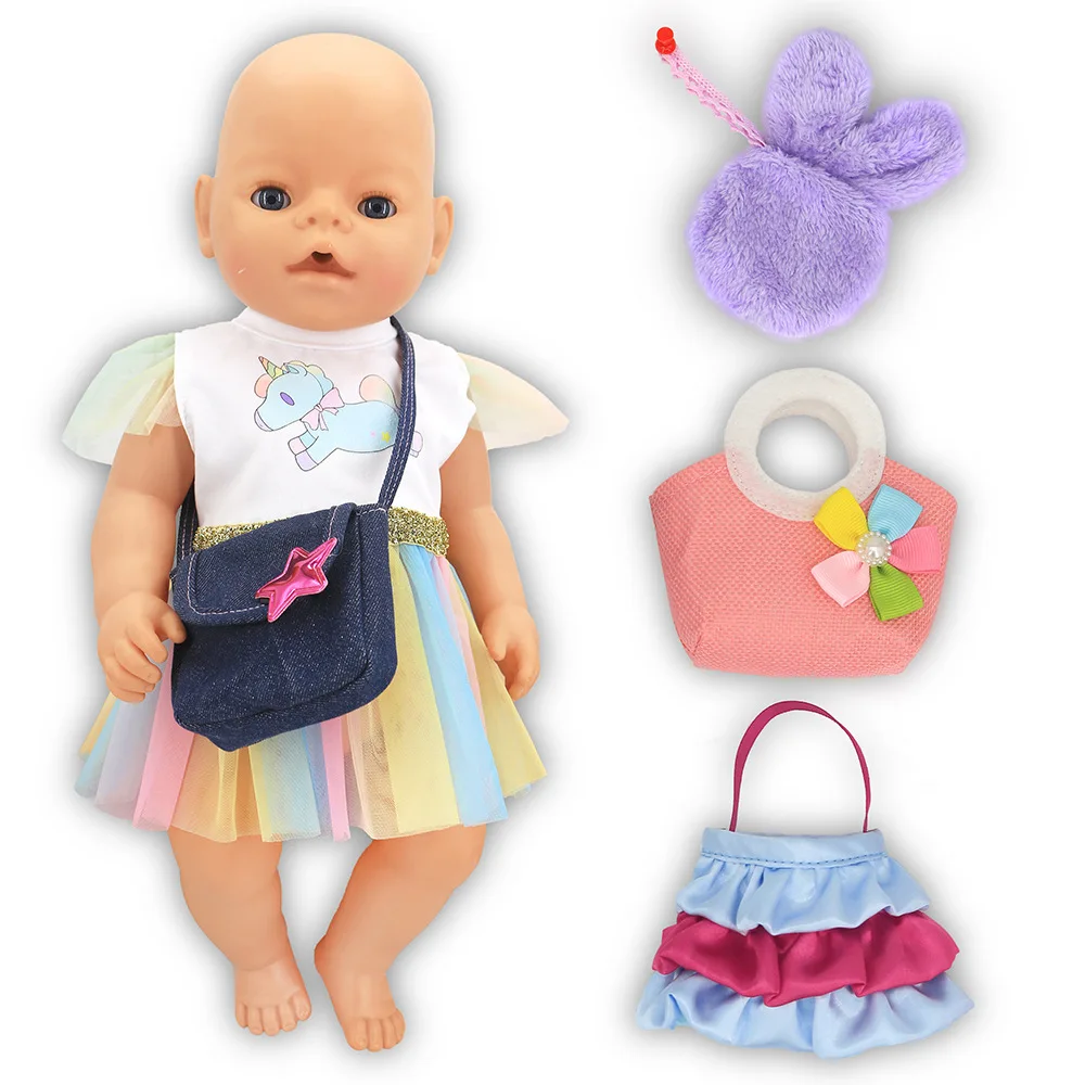 dolls bag 17 inch 40 cm baby doll carrier bag handbag for 43 cm bebe doll school bag accessories