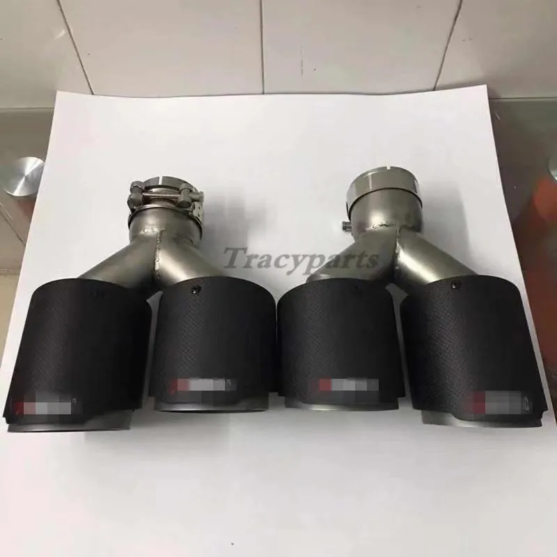 2 шт. левый + правый автомобиль двойной Akrapovic универсальная нержавеющая сталь