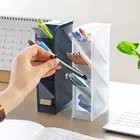 4 сетки полупрозрачный держатель ручки многофункциональный настольный офисный школьный чехол для хранения женский держатель косметики пластиковый контейнер