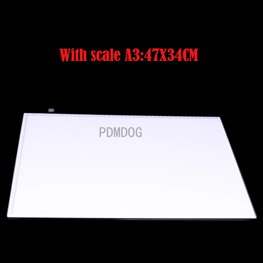 

With scale A3/A4 LED Drawing Tablet Diamond Painting Light Pad Board Diamond Painting Accessories Tool Kits Diamond Embroidery
