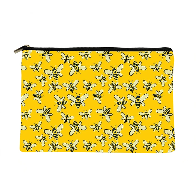 

Женская сумка для макияжа с принтом меда, Модный женский органайзер для косметики, сумка для путешествий, красочная сумка для хранения для ж...