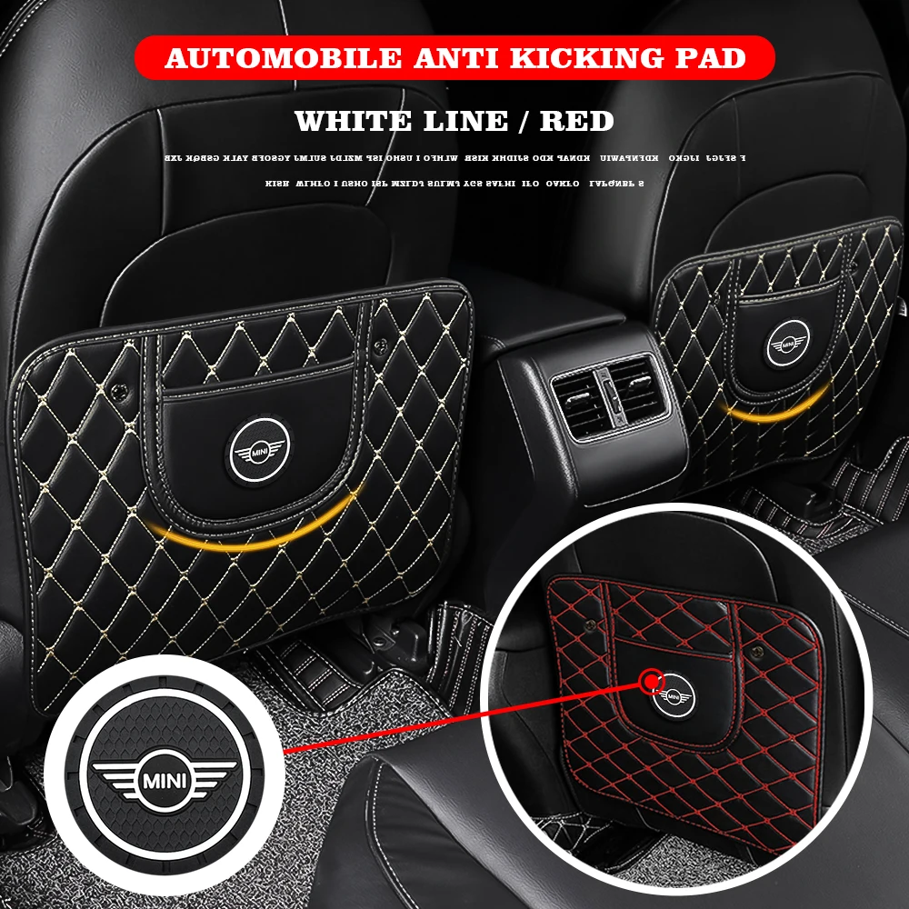 

Car Seat Anti Kick Protector Cover PU Leather Waterproof Protector Cushion Pad For Mini Cooper CABRIO S R50 R53 R56 R60 F55 F56