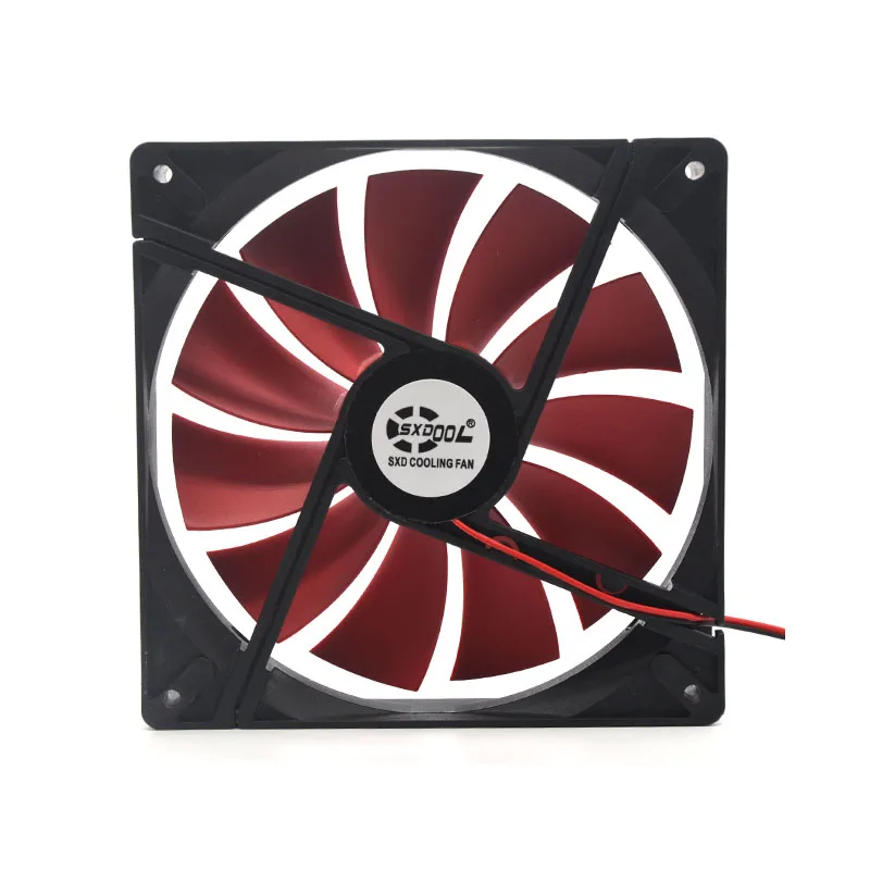 Вентилятор охлаждения 14 см 140 мм 12 В постоянного тока molex 4D 140x25 красное лезвие