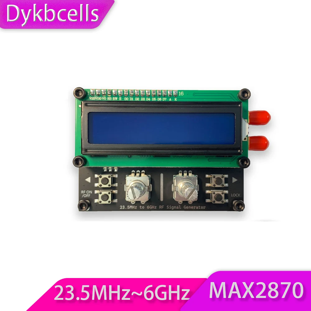 

Dykbcells MAX2870 23.5MHz ~ 6Ghz RF signal source SMA differential output frequency sweep USB POWER 6GHZ