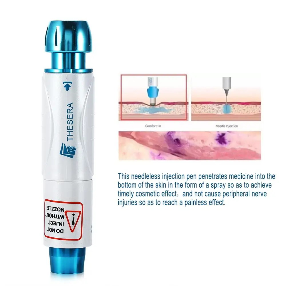 Professional Injection Pen Set Needle-free Atomization Wrinkle Anti-Aging Beauty Skin Rejuvenation Hyaluronic Acid Micro Syringe