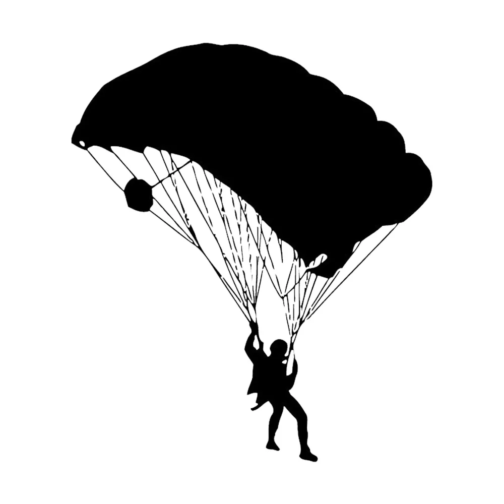 Интересный парень экстремальный автомобильный стикер для парашютистов, декоративная виниловая наклейка на окна и бамперы, аксессуары 13,3*15,5 см S-00393.