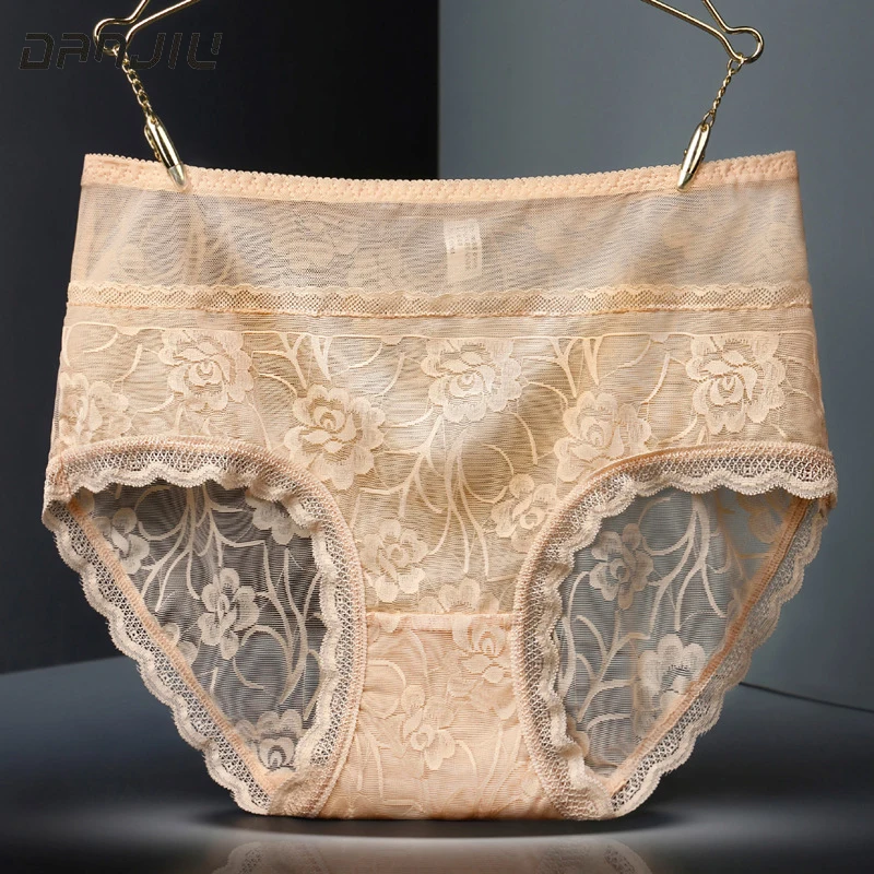 Женские сексуальные кружевные бесшовные трусики с высокой талией мягкое