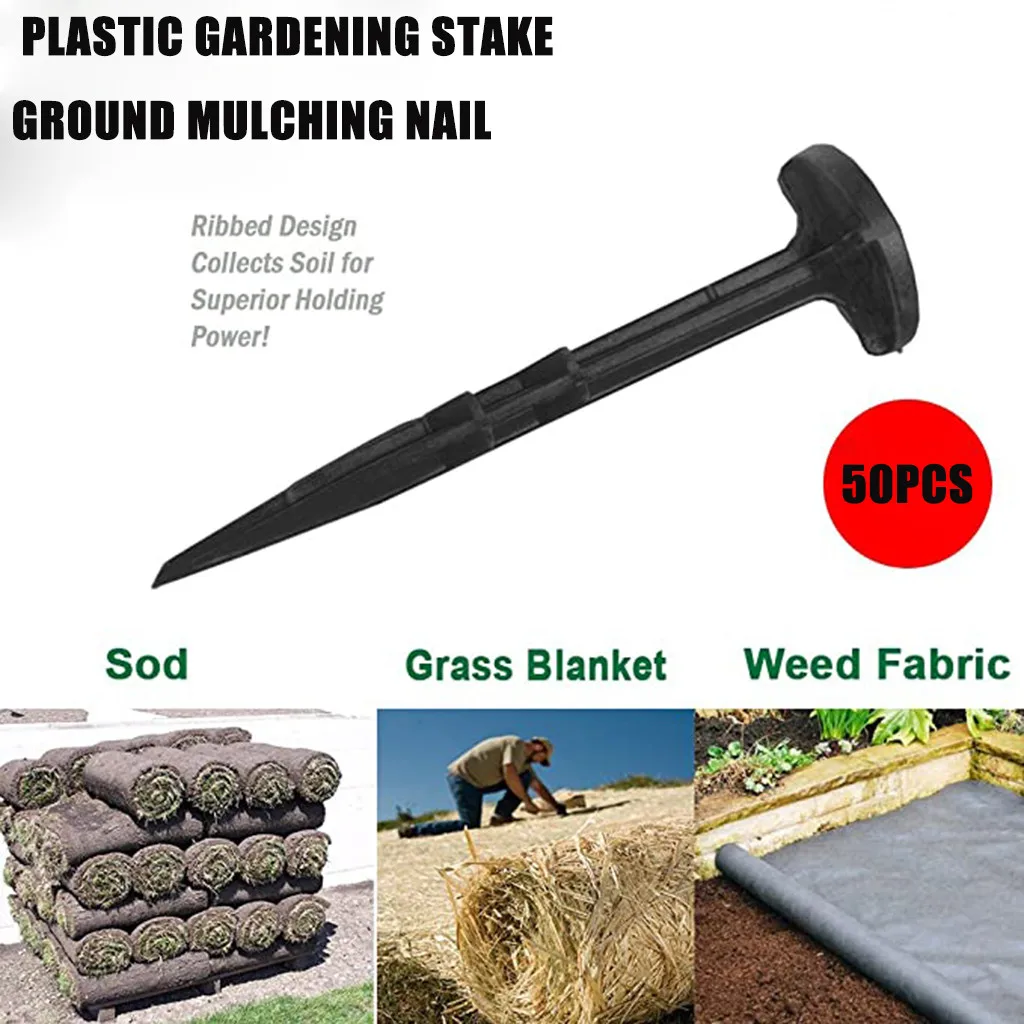 50 шт Пластиковые садовые покрытия ткань крепежные кольи шипы лужайки штифты