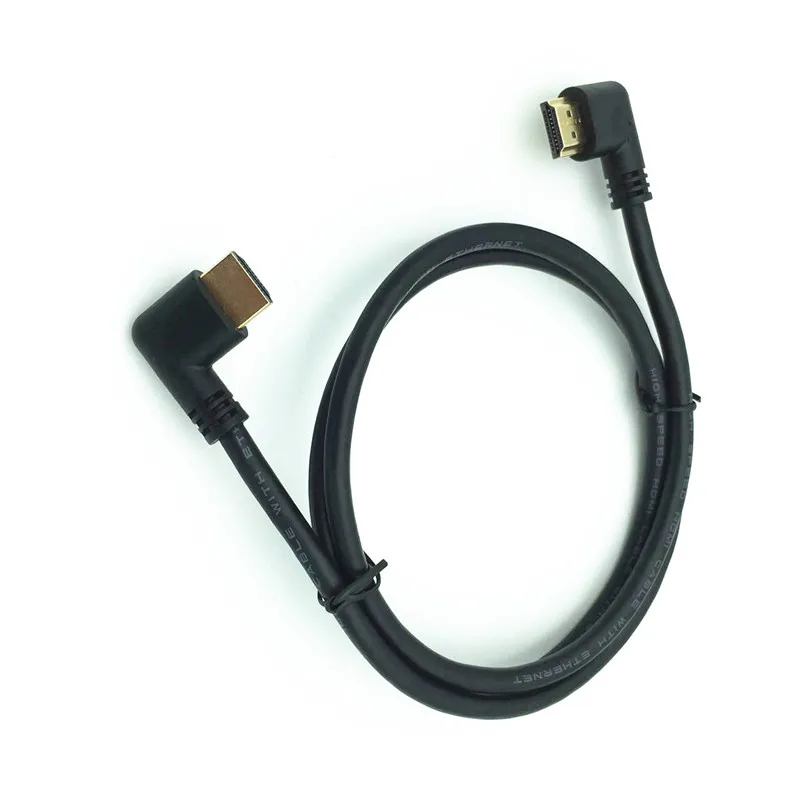 HDMI 2,0 4K 3D двойной 90 градусов левый Угловой HDMI Мужской в правый угловой HDMI Мужской HDTV кабель для DVD PS3 PC 0,15 м 0,5 м 1 м