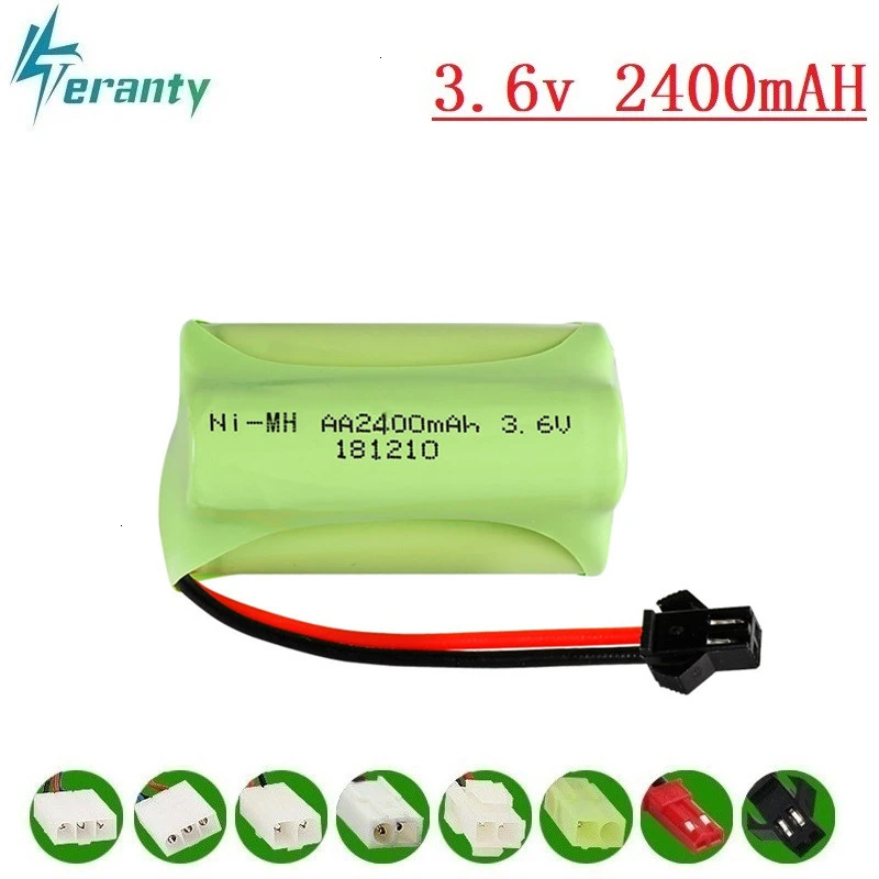 

(T Model ) 3.6v 2400mah NiMH Battery For Rc toys Car Tanks Trains Robot Boat Gun Ni-MH AA 700mah 3.6v Rechargeable Battery