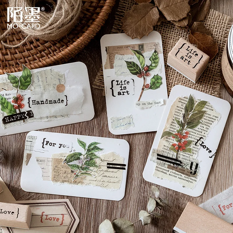 Винтаж английский фразу декоративные мусорные печать для журнала деревянные и