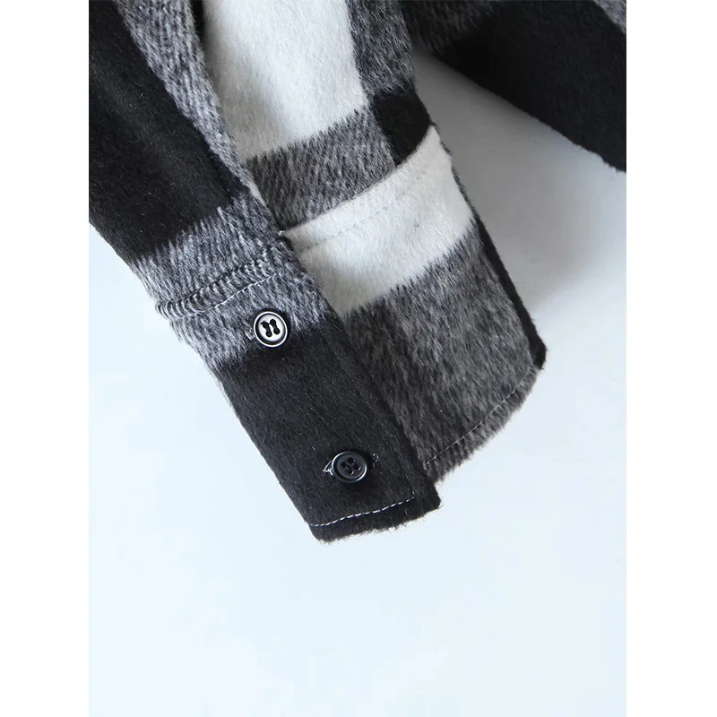 

2020 New Women's Plaid Coat Shirt Style Long Sleeve Streetwear Oversize Coats Female Fashion Casual Wmen Clothes