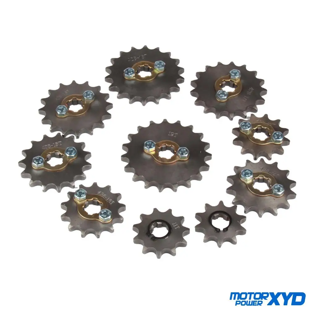 428 # 17 мм 10 11 12 13 14 15 16 18 19 зубьев передняя звездочка двигателя для грязевого