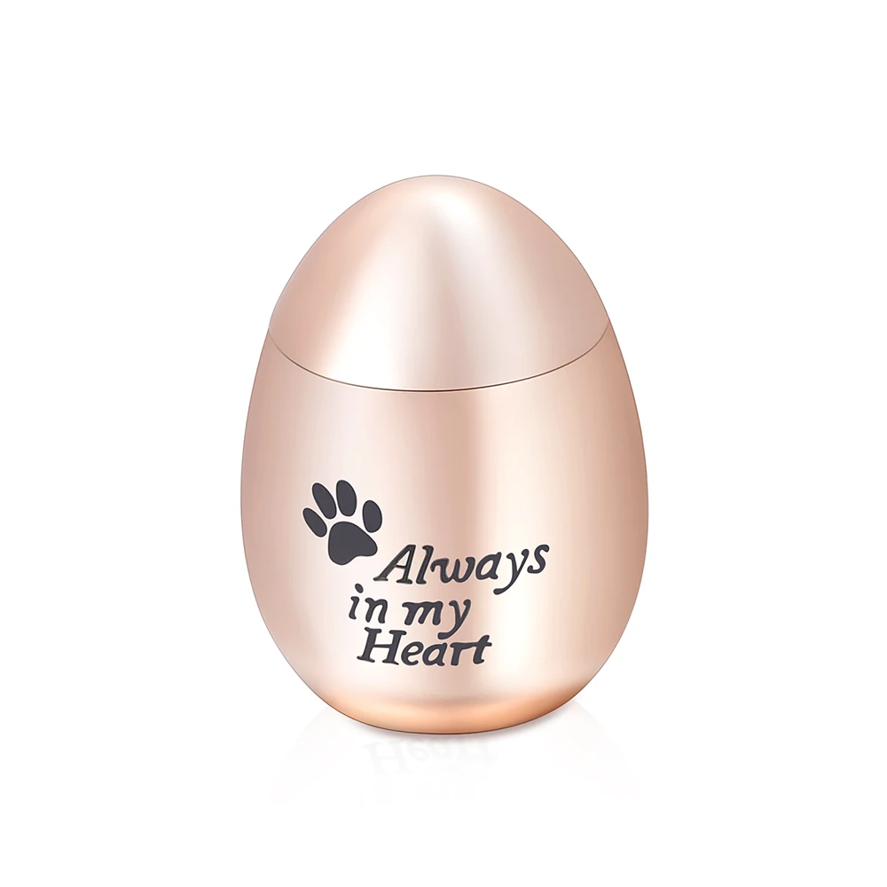 

DOG008 Egg Shape Stainless Steel Small Jar Cremation Memorial Necklace for Ashes Urn Keepsake Necklace Jewelry