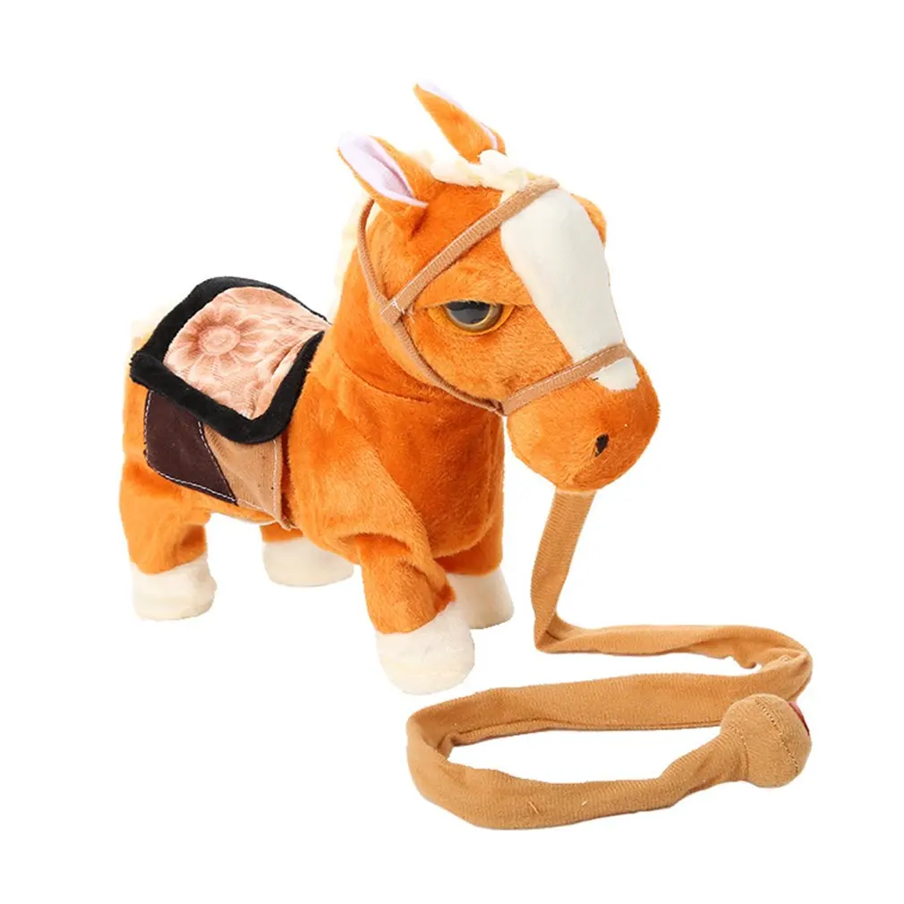 

Electric Plush Singing Walking Horse Toys Simulated Animals Intelligent Electronic Soft Stuffed Doll Toy Gift