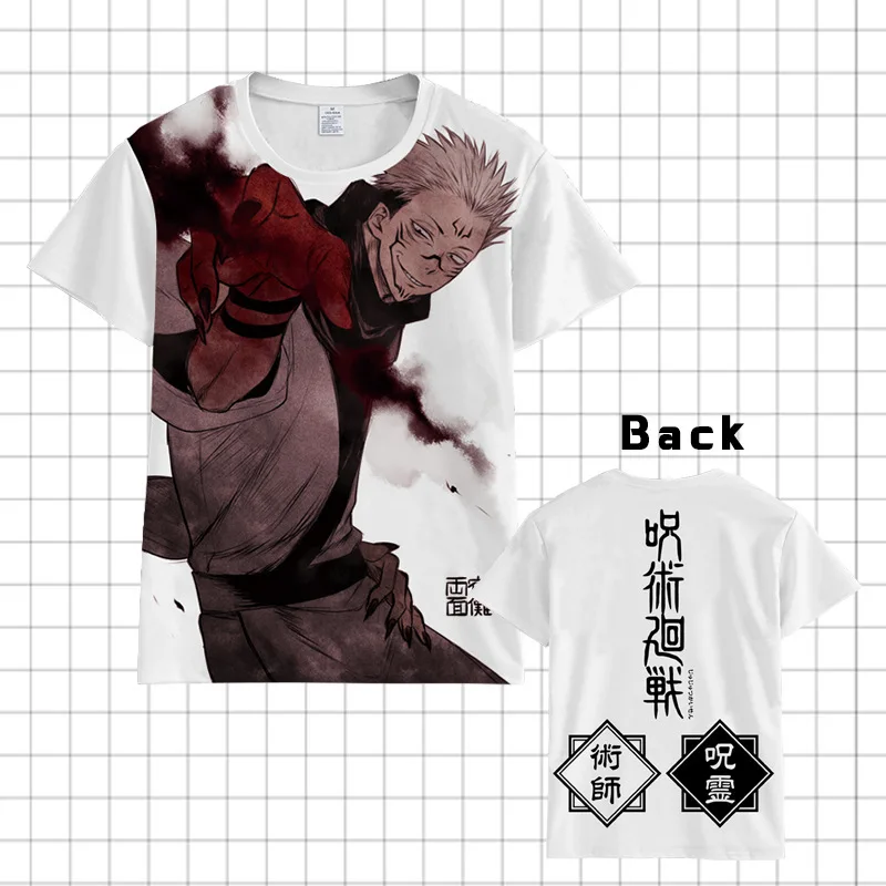 

2021 New Japanese Anime Jujutsu Kaisen T Shirt Men Kawaii Summer Tops Yuji Itadori Graphic Tees Cool Cartoon Unisex T-shirt Male