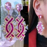 missvikki luxury claws bowknot earrings trendy cubic zircon indian earrings for women wedding engagement party jewelry gift